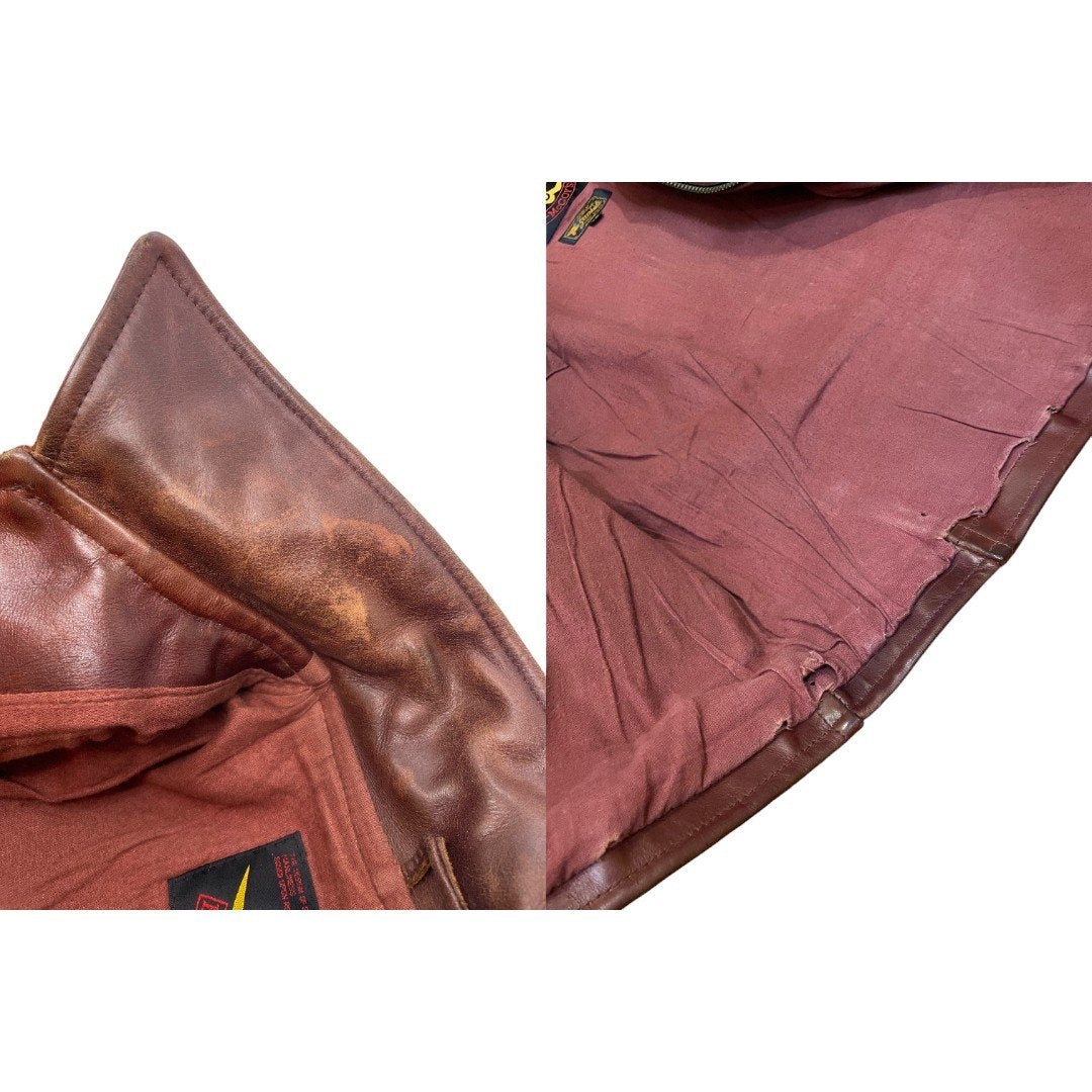 B-McCOY'S ライダースジャケット メンズ ステアハイド レザー シングル 36 中古 1