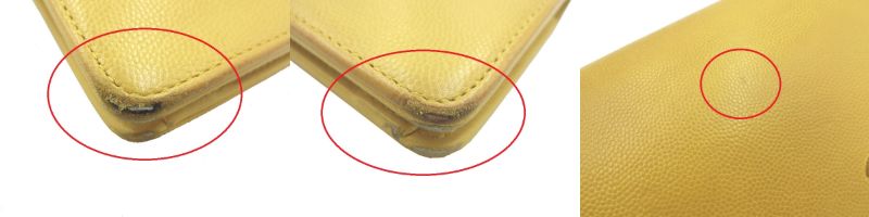 CHANEL シャネル キャビアスキン セブルガ 二つ折り長財布 中古 1