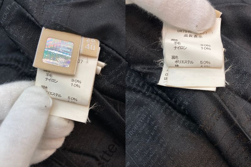 galliano ガリアーノ 羊毛ウール レディースコート 26/40 ブラック 中古 4