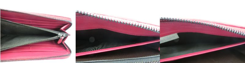 BOTTEGA VENETA/ボッテガヴェネタ キルティング レザー ラウンドファスナー 長財布 中古 1