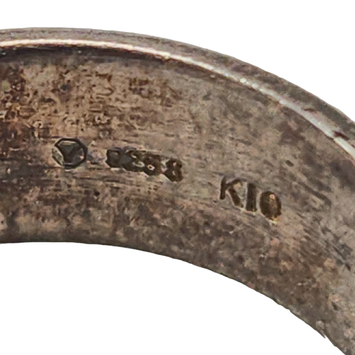 K10/シルバー925 コンビリング 9号 中古 1