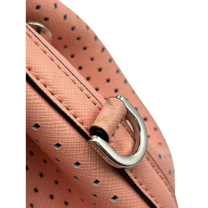 MICHAEL KORS マイケルコース レザー 巾着 ショルダーバッグ ピンク 30S6SGRM2O 2WAY 鞄 パンチング 斜め掛け 肩掛け レディース 中古 W4