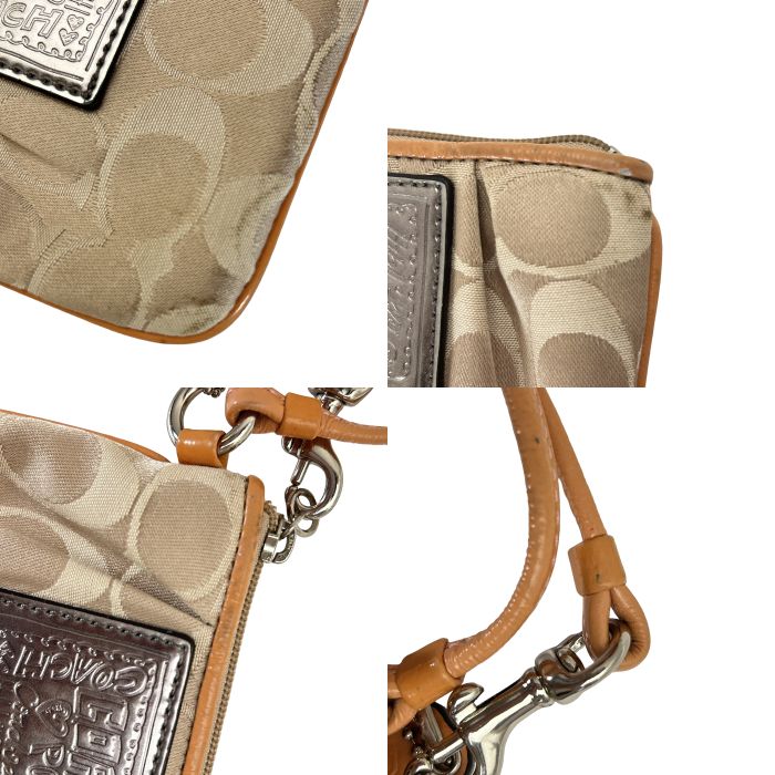 COACH コーチ ポーチ シグネチャー ポピー 中古 1