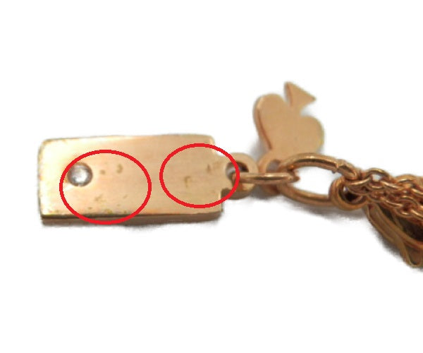 Kate spade リボン ラインストーン 2連 チェーン ネックレス 中古 1