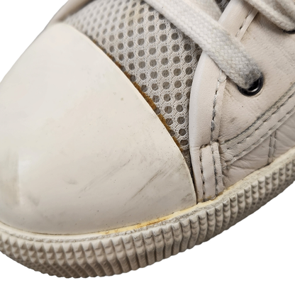 COACH コーチ スニーカー メンズ パンチング レザー ローカット レースアップ オフホワイト 27cm FG4671 中古 T1