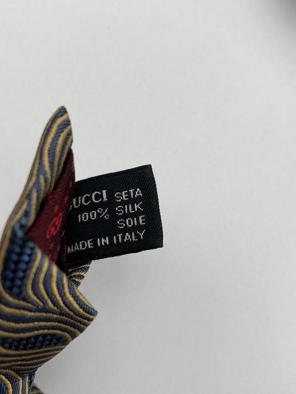 GUCCI グッチ 波模様 ネクタイ シルク100％ 中古 D4