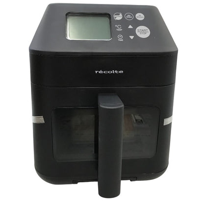 recolte レコルト ハイスチームエアーオーブン ノンフライヤー 電気フライヤー 時短調理 コンベクションオーブン ナチュラルブラック RAO-3(BK) 中古 Y1