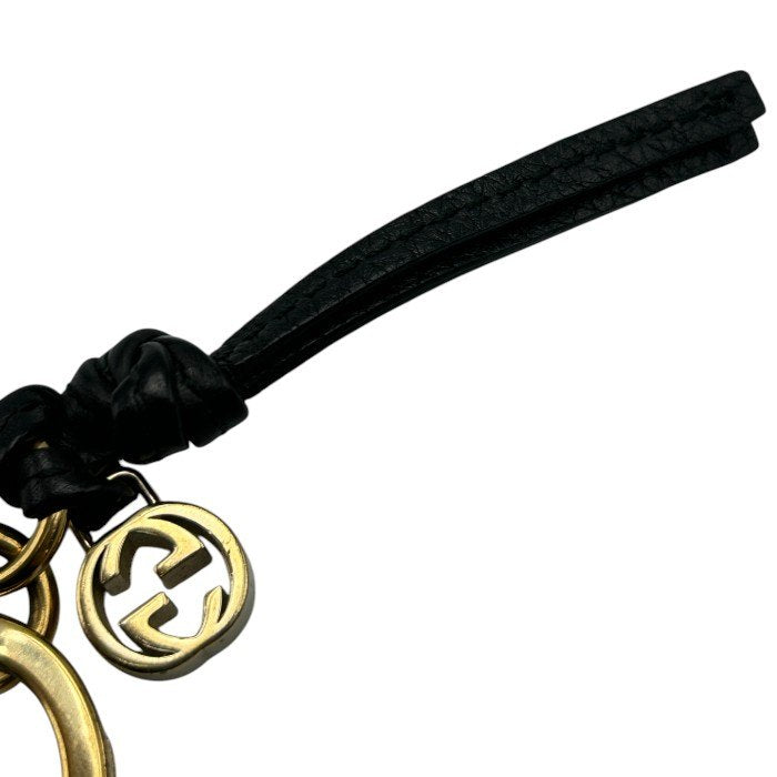 GUCCI グッチ インターロッキングG レザー キーリング 本革 ブランド メンズ レディース 中古 W４