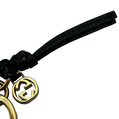 GUCCI グッチ インターロッキングG レザー キーリング 本革 ブランド メンズ レディース 中古 W４