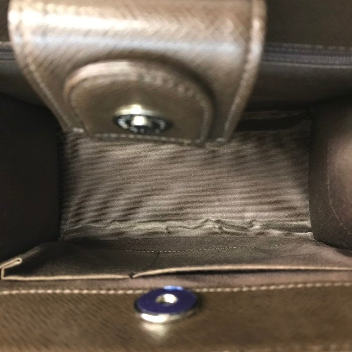 BURBERRY バーバリー ハンドバッグ レディース ノバチェック レザー ミニトート 西川製 ブラウン 中古 T1