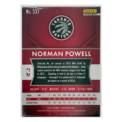 PANINI NBAカード PRIZM NORMAN POWELL TORONTO RAPTORS #337 中古 IT1