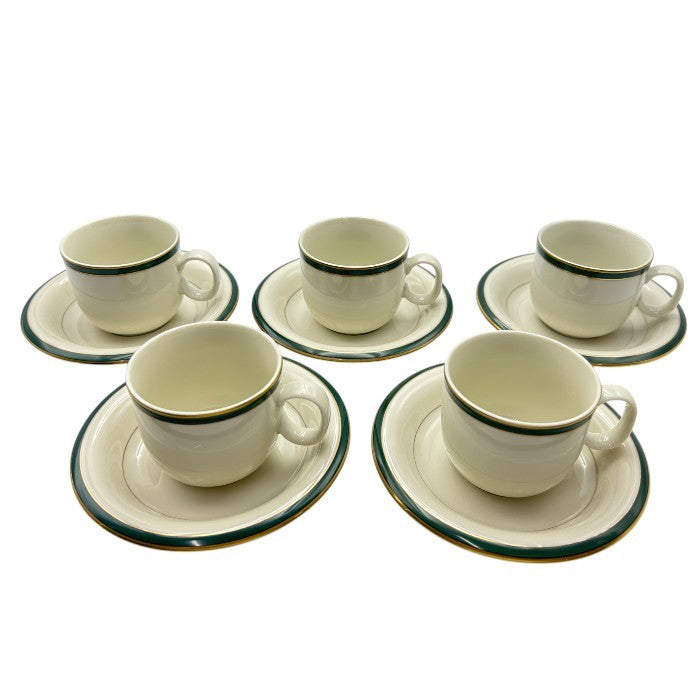 Adam＆Eve たち吉 ダイン コーヒーセット 5客 アダム＆イブ 洋食器 デミタス コーヒー ティー カップ＆ソーサー 中古 W４