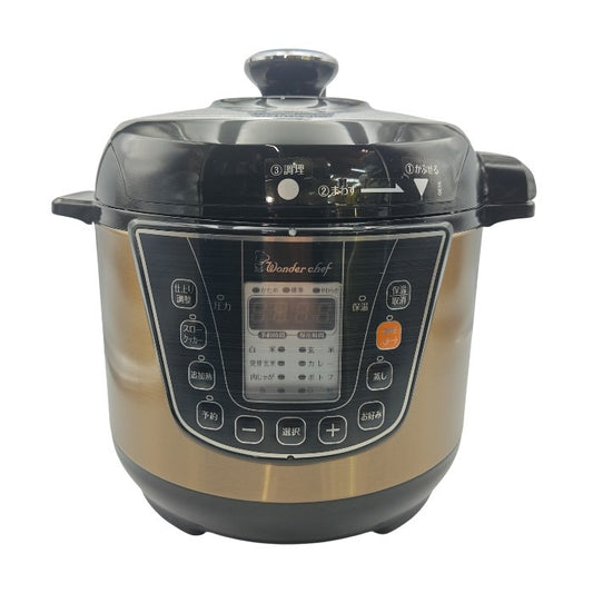 Wonder chef ワンダーシェフ e-wonder 家庭用 マイコン電気圧力鍋 3.0L 楽ポン 310095 (OEDC30) 中古 H4