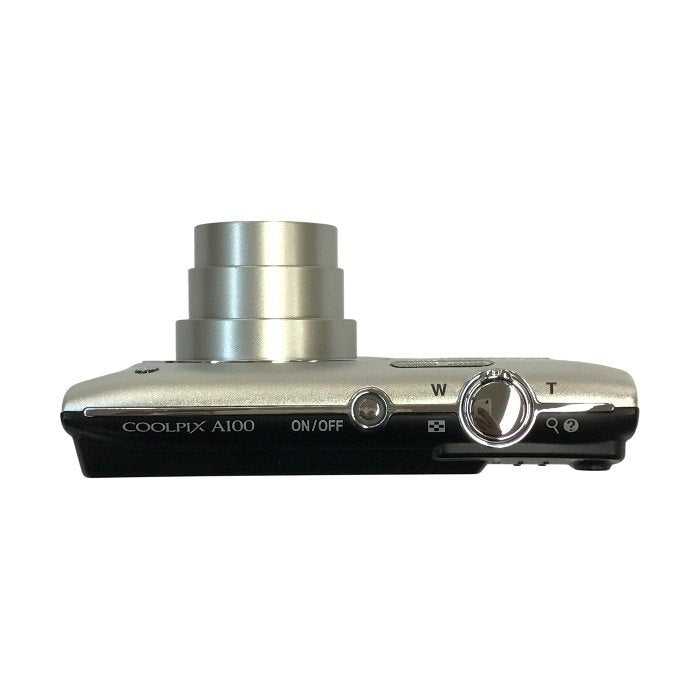 Nikon ニコン COOLPIX デジタルカメラ シルバー 光学5倍ズーム コンパクト 薄型 A100SL 中古 T1