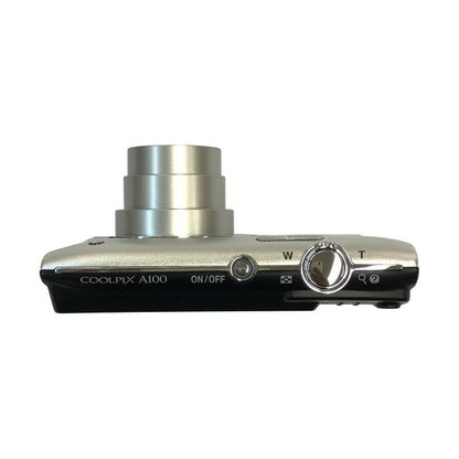 Nikon ニコン COOLPIX デジタルカメラ シルバー 光学5倍ズーム コンパクト 薄型 A100SL 中古 T1