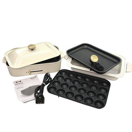 BRUNO ブルーノ コンパクトホットプレート BOE021-WH 中古 Y1