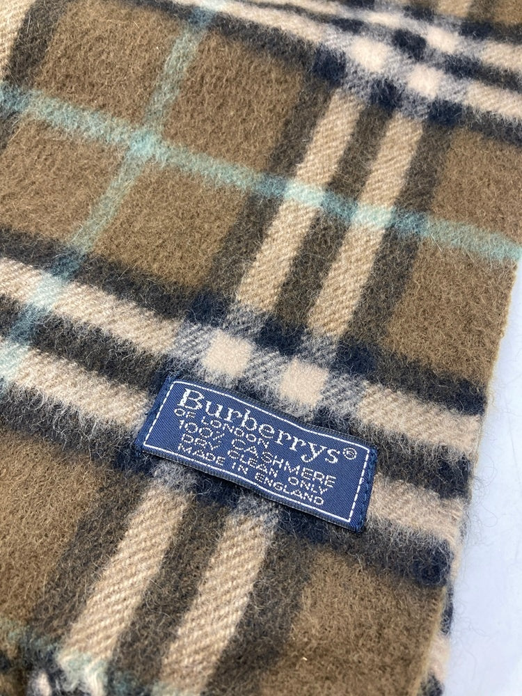 Burberrys バーバリーズ カシミヤ100％ マフラー イングランド製 中古 D4