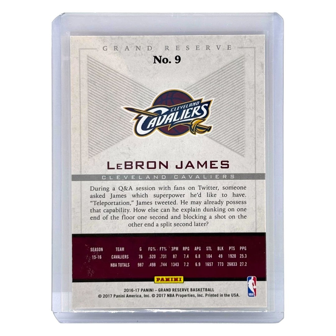 PANINI NBAカード GRAND RESERVE LEBRON JAMES CLEVELAND CAVALIERS #9 中古 IT1