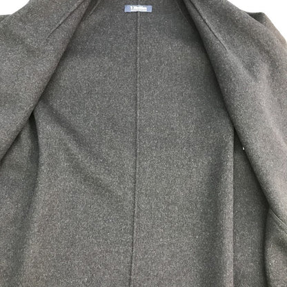 S Max Mara POLDO ダブルフェイス ロングコート レディース 冬 ピュアヴァージンウール ラップコート ベルト チャコールグレー 34サイズ 中古 T1