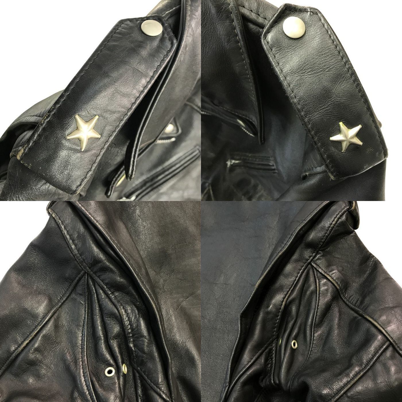 Schott ショット Perfecto ワンスター ライダースジャケット メンズ レザー ダブルブレスト 70s ヴィンテージ ブラック 42サイズ 中古 T1