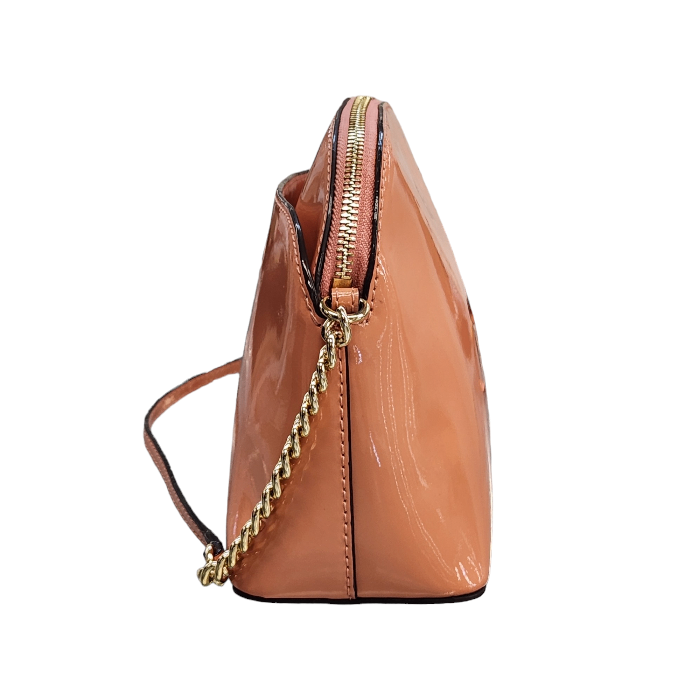 MICHAEL KORS マイケルコース ショルダーバッグ レディース エナメル 無地 斜め掛け ゴールドチェーン ピンク 35T8GY3C2A 中古 T1