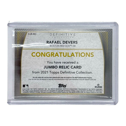 TOPPS MLBカード DEFINITIVE COLLECTION RAFAEL DEVERS BOSTON RED SOX 05/15 #DJR-RD 中古 IT1