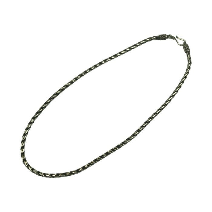 シルバー 925 ネックレス スパイクチェーン バリ いぶし仕上げ 銀 Silver 45cm 中古 T1