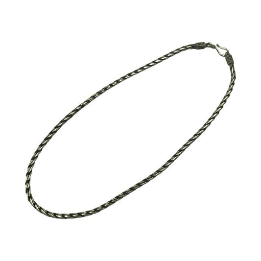 シルバー 925 ネックレス スパイクチェーン バリ いぶし仕上げ 銀 Silver 45cm 中古 T1