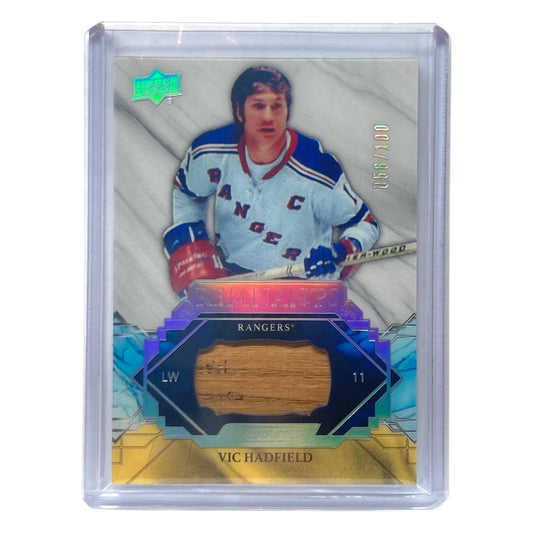UPPER DECK NHLカード ENGRAINED VIC HADFIELD RANGERS 056/100 #R-VH 中古 IT2