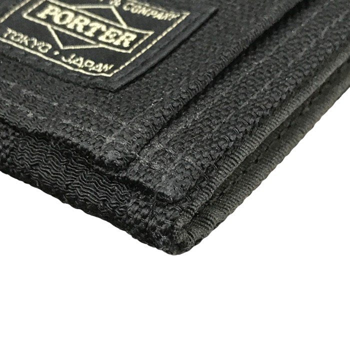 PORTER ポーター TANGO BLACK WALLET 財布 メンズ 2つ折り ポリエステル/ナイロン ちりめん タンゴブラック 638-07803 中古 T1