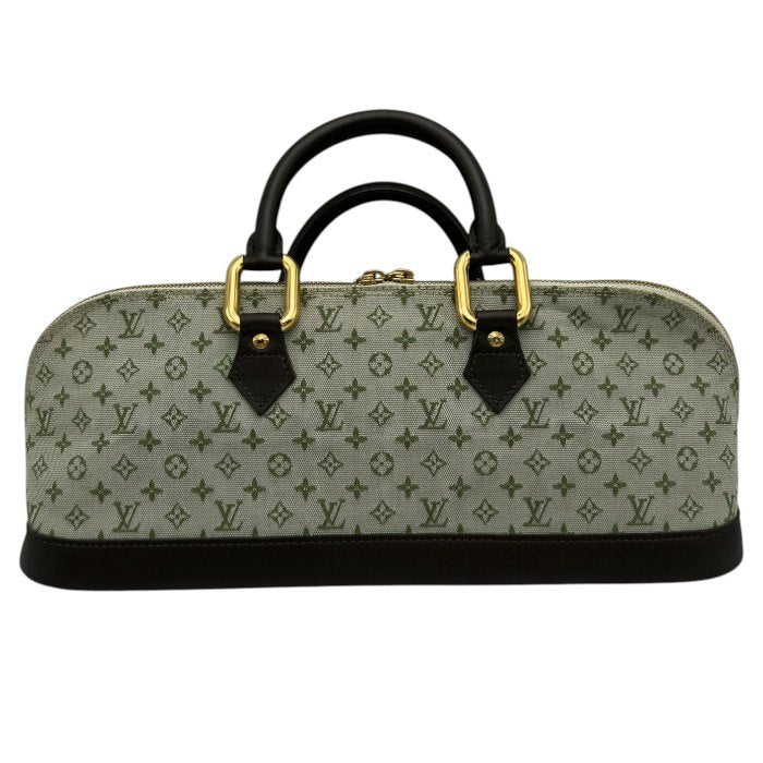 LOUIS VUITTON ルイヴィトン アルマロン ハンドバッグ モノグラムミニ カーキ/ブラウン 廃番 M92206 ブランド レディース キャンバス 中古 W４
