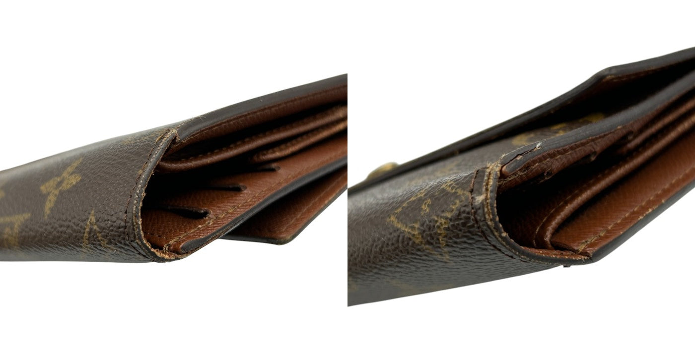 LOUIS VUITTON ルイヴィトン モノグラム ポルトトレゾール・インターナショナル 長財布 M61215 財布 ブランド メンズ レディース ブラウン 中古 W４