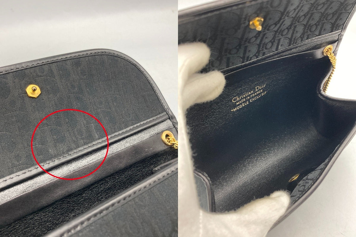 Christian Dior クリスチャンディオール トロッター チェーン ショルダーバッグ 中古 D4