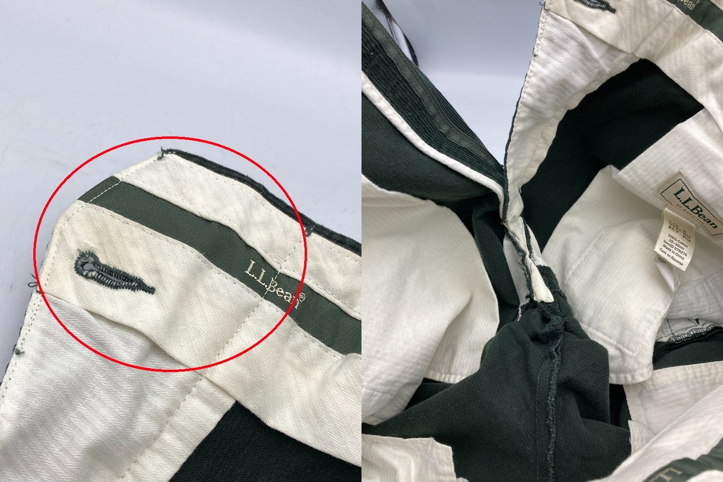 L.L.Bean エルエルビーン クラシックフィット コーデュロイパンツ サイズ32 グリーン 中古 D4