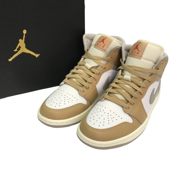 NIKE ナイキ エアジョーダン 1 ミッド スニーカー メンズ ハイカット AIR JORDAN ヘンプ 26㎝ DQ8426-200 中古 T1