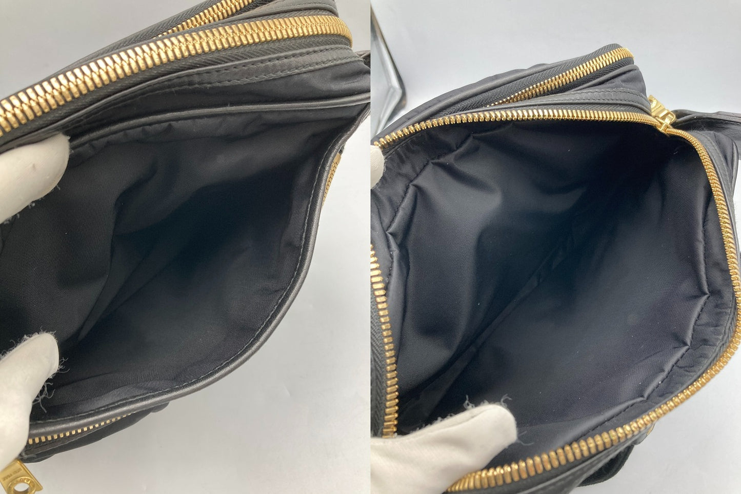 HUNTING WORLD ハンティングワールド ナイロン レザー ショルダーバッグ 中古 D4