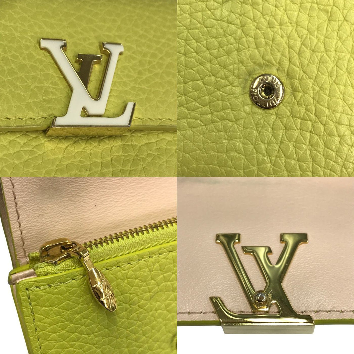 LOUIS VUITTON ルイヴィトン ポルトフォイユ カプシーヌ 財布 レディース トリヨンレザー 3つ折り コンパクト セドラ M81230 中古 T1