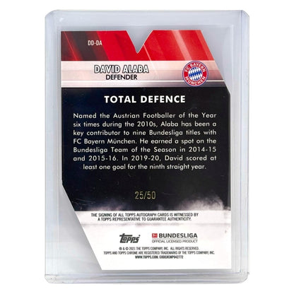TOPPS サッカーカード CHROME DIE-CUT DAVID ALABA BAYERN MUNCHEN /50 #DD-DA 中古 IT1