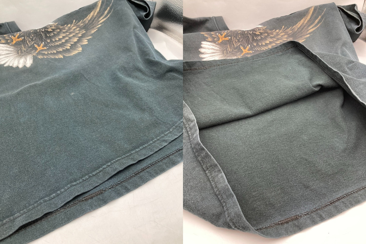 ヘインズ Hanes Harley-Davidson ハーレーダビッドソン ポケット プリントTシャツ イーグル サイズXL 中古 D4