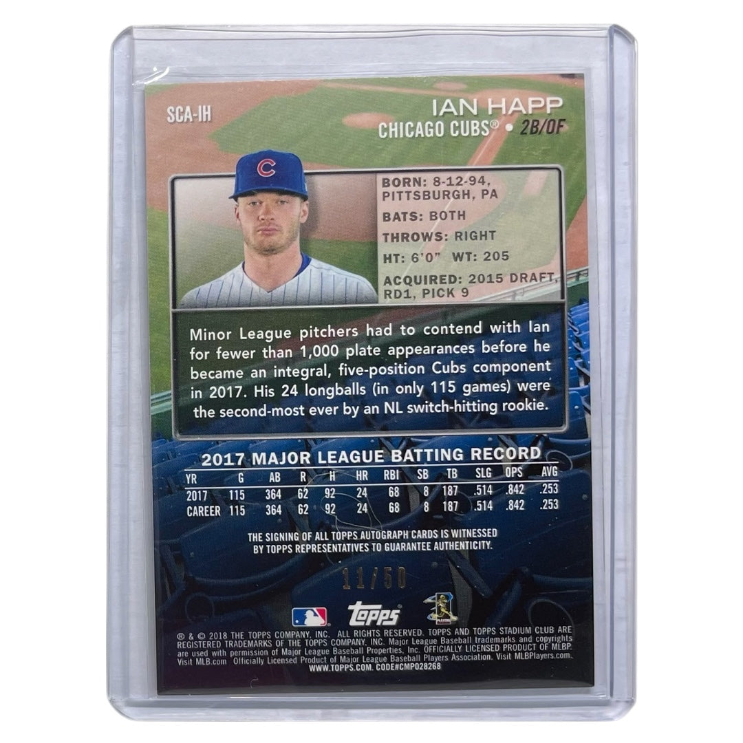 TOPPS MLBカード STADIUM CLUB IAN HAPP CHICAGO CUBS /50 #SCA-IH 中古 IT2