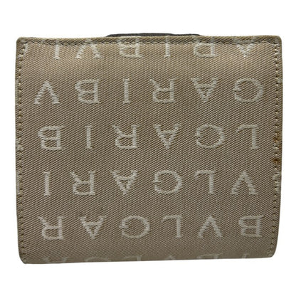 BVLGARI ブルガリ ロゴマニア 2つ折り 財布 小さめ コンパクト ブランド メンズ 中古 W４