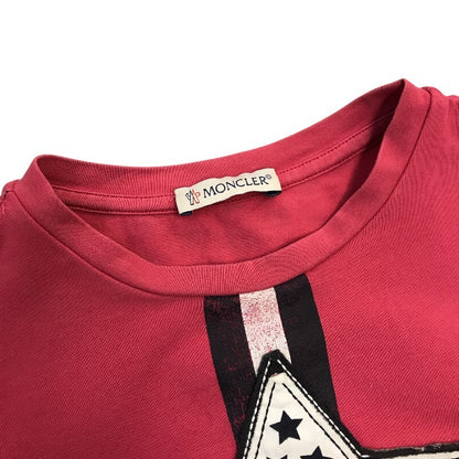 MONCLER モンクレール Tシャツ レギンス セット キッズ 半袖 星柄 スター コットン 115cm/100cm ピンク/ホワイト 中古 T1