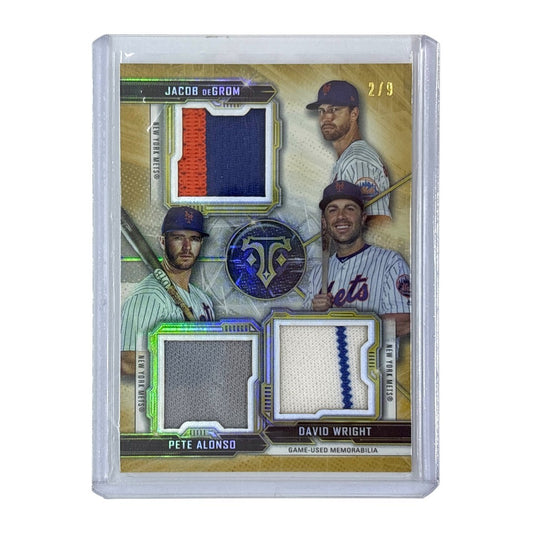 TOPPS MLBカード TRIPLE THREADS JACOB DEGROM PETE ALONSO DAVID WRIGHT NEW YORK METS 2/9 #RCC-DAW 中古 IT1