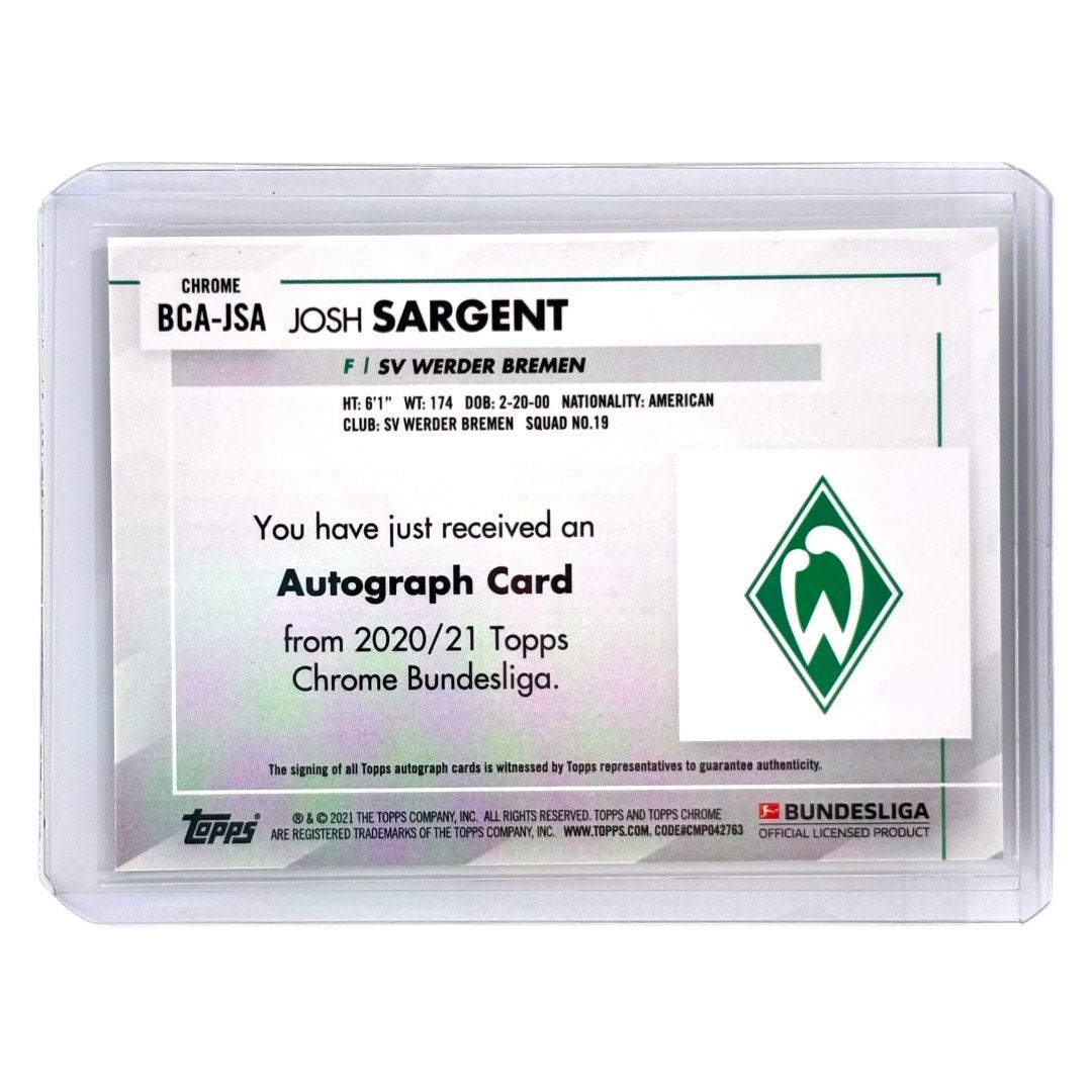 TOPPS サッカーカード CHROME JOSH SARGENT WERDER BREMEN #BCA-JSA 中古 IT1