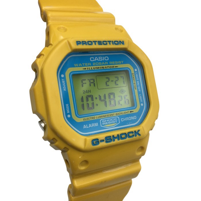 CASIO G-SHOCK カシオ ジーショック DW-5600CS イエローxスカイブルー 中古 Y4