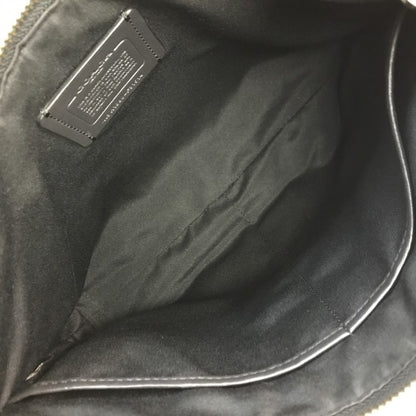 COACH コーチ セカンドバッグ ユニセックス レザー クラッチバッグ ストライプ ブラック F31514 中古 T1
