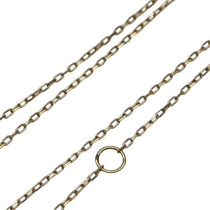 K10/ダイヤモンド0.04ct ネックレス レディース ティア しずく アズキチェーン イエローゴールド 40cm 中古 T1