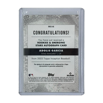 TOPPS MLBカード INCEPTION ADOLIS GARCIA TEXAS RANGERS 182/299 #BRES-AG 中古 IT1