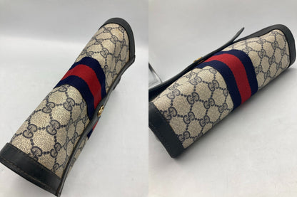 GUCCI オールドグッチ GGスプリーム シェリーライン クラッチバッグ 中古 D4
