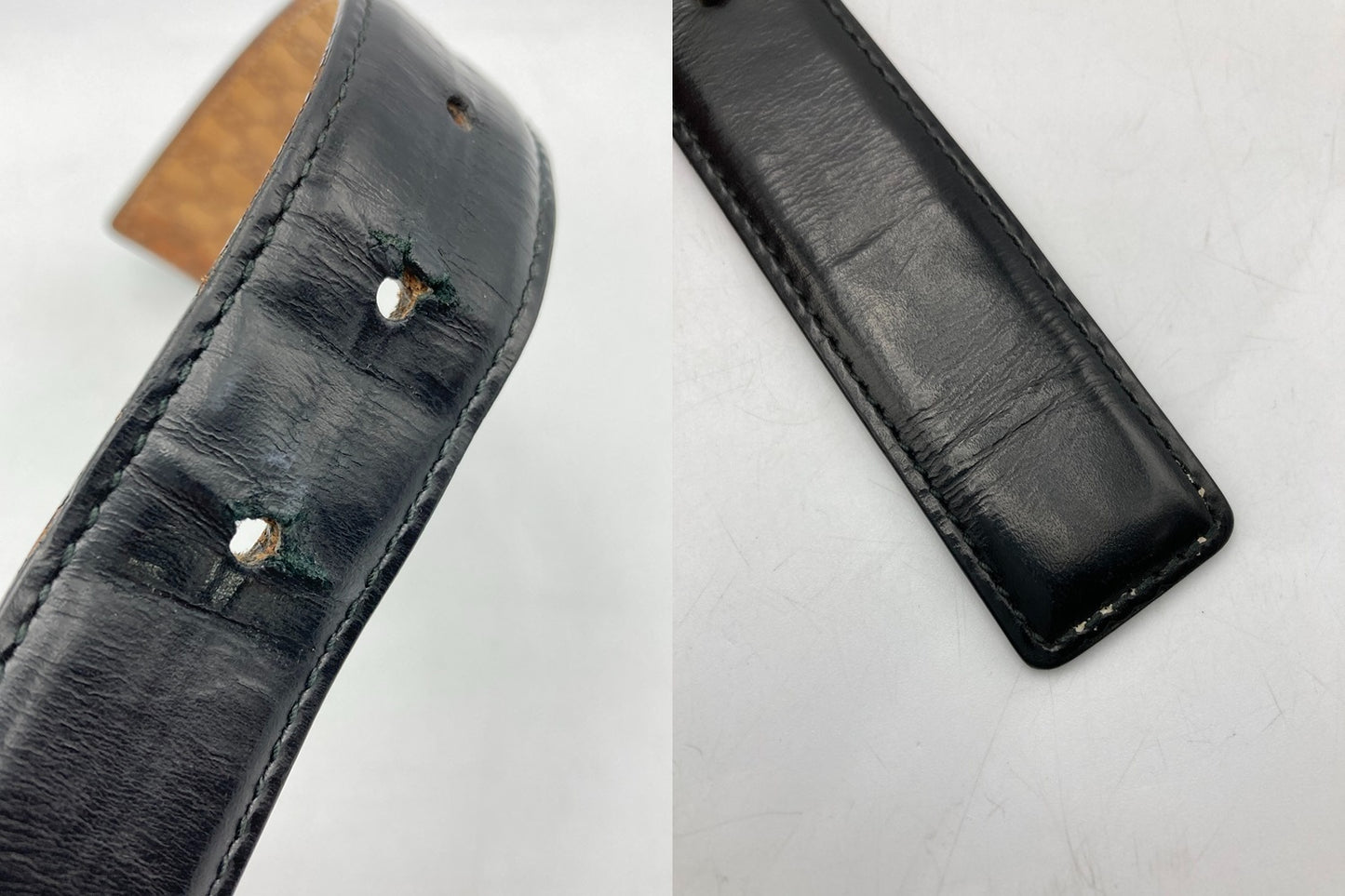 GUCCI グッチ レザー バックルベルト 90cm メンズ 223901 中古 D4